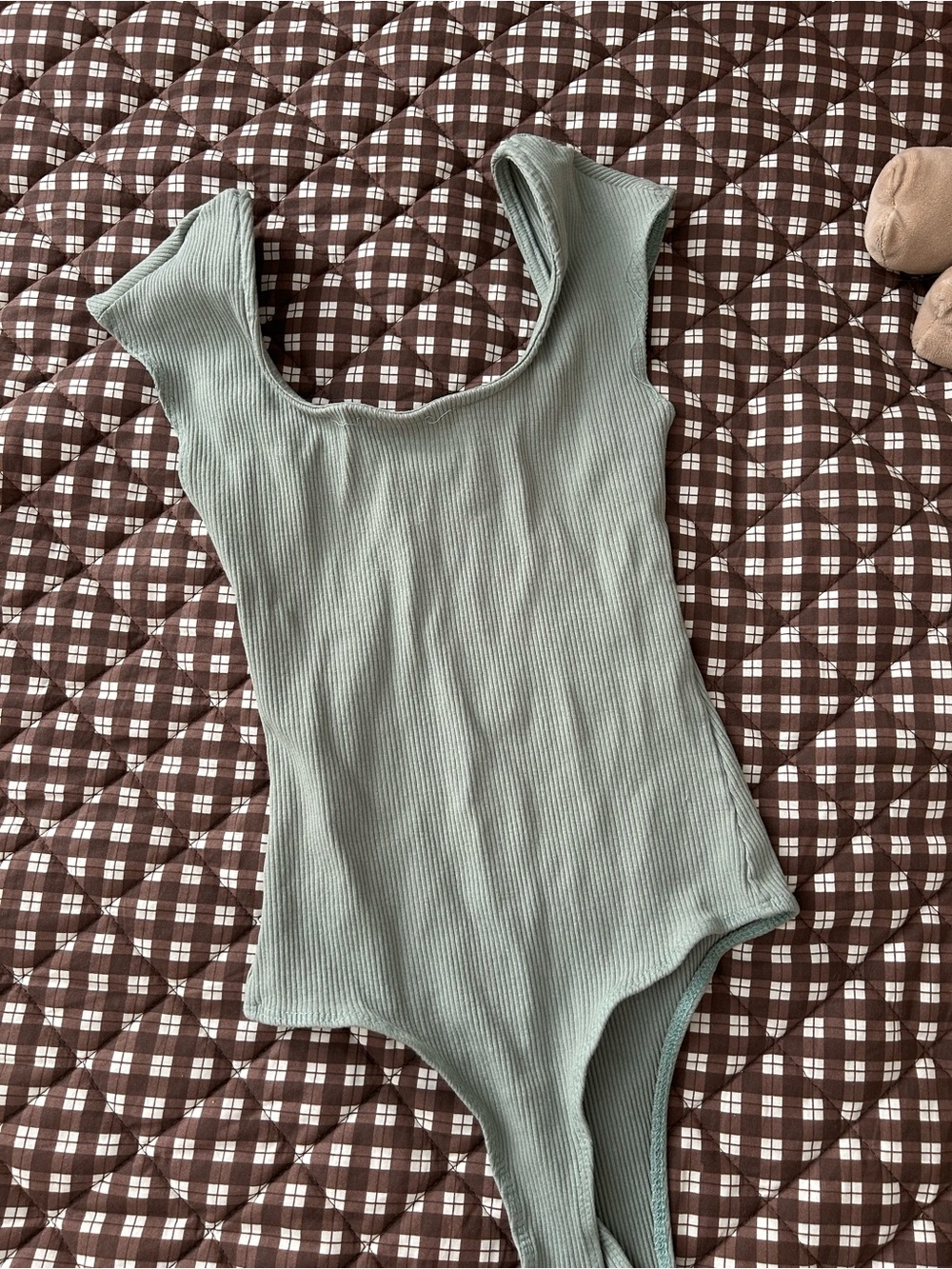 Altar'd State Kids Ribbed One-Piece Bodysuit in Sage
